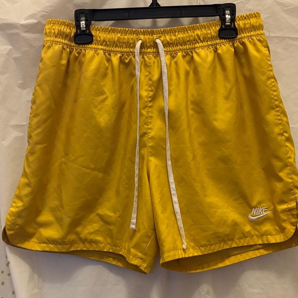 Nike Men's Yellow Sports Shorts